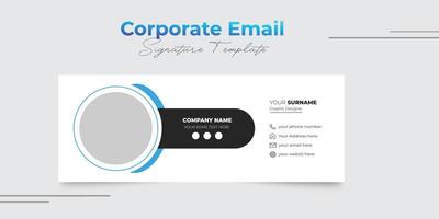 företags- modern e-post signatur design mall vektor