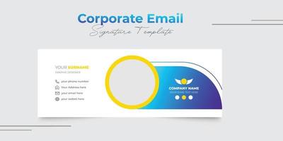 Corporate Design-Vorlage für moderne E-Mail-Signaturen vektor