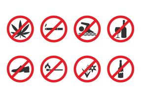 Vector Prohibited Signs