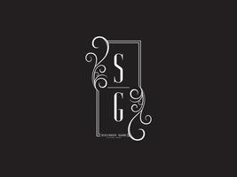 Einzigartiges sg-Luxus-Logo-Brief-Vektorsymbol vektor
