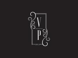 minimales VP VP Luxus-Logo-Briefdesign vektor