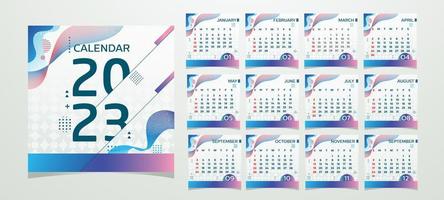 Kalender 2023 formale Vorlage vektor