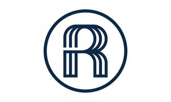 r-Logo im Linienstil vektor