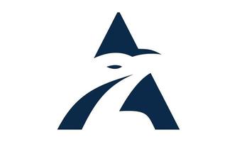 Adler eine Brief-Logo-Vorlage vektor