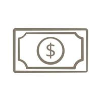 Dollar-Geld-Illustration-Symbol. bearbeitbare Datei im Vektorformat vektor