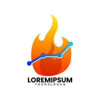 Logo-Designvorlage für Brandinvestitionen mit Farbverlauf vektor