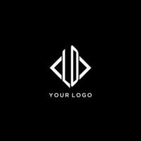 lo första monogram med romb form logotyp design vektor