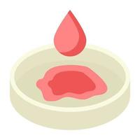 redigerbar design ikon av blod prov vektor