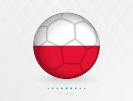 fotboll boll med polen flagga mönster, fotboll boll med flagga av polen nationell team. vektor