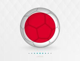 fotboll boll med japan flagga mönster, fotboll boll med flagga av japan nationell team. vektor