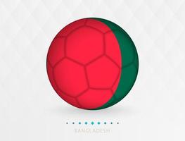 fotboll boll med bangladesh flagga mönster, fotboll boll med flagga av bangladesh nationell team. vektor