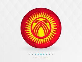 fotboll boll med kyrgyzstan flagga mönster, fotboll boll med flagga av kyrgyzstan nationell team. vektor