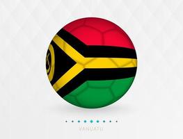 fotboll boll med vanuatu flagga mönster, fotboll boll med flagga av vanuatu nationell team. vektor