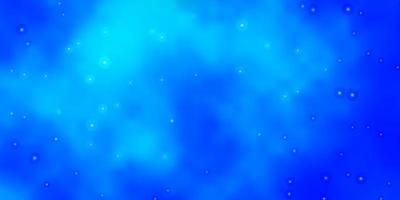 blauer Hintergrund mit bunten Sternen. vektor