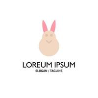 hase ostern osterhase kaninchen business logo vorlage flache farbe vektor