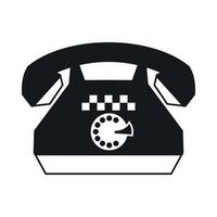 Taxi-Telefon-Symbol, einfacher Stil vektor