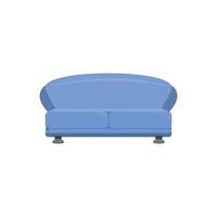 oval soffa ikon, platt stil vektor