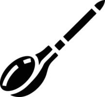 Löffelikonensymbol im weißen Hintergrund, Illustration des Kaufikonensymbols im Schwarzen auf weißem Hintergrund, ein Löffeldesign auf einem weißen Hintergrund vektor