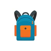 Rucksack-Symbol, flacher Stil vektor