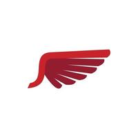 röd vinge fåglar ikon, platt stil vektor