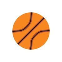 Basketball-Ball-Symbol, flacher Stil vektor