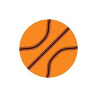 basketboll boll ikon, platt stil vektor