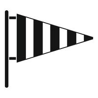 Windsack-Symbol für Meteorologie, einfacher schwarzer Stil vektor