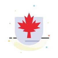 säkerhet blad kanada skydda abstrakt platt Färg ikon mall vektor
