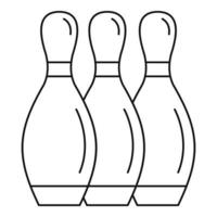 Bowling-Kegel-Symbol, Umrissstil vektor