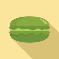 matcha burger ikon, platt stil vektor