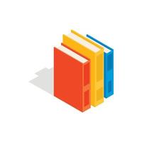 vertikal stack av färgrik böcker ikon, vektor
