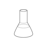 laboratorium flaska ikon, översikt stil vektor