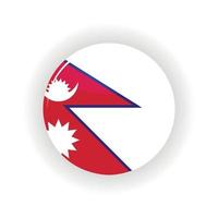 nepal ikon cirkel vektor