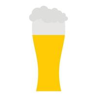 glas av öl ikon, platt stil vektor