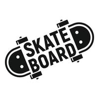 Skateboard-Logo, einfacher Stil vektor