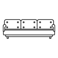 kudde soffa ikon, översikt stil vektor