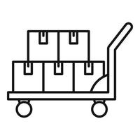 Lieferwagen-Symbol, Umrissstil vektor