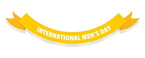 Internationales Männertag-Band-Symbol, flacher Stil vektor