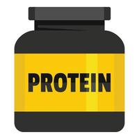 Kilogramm Protein-Symbol, flacher Stil. vektor