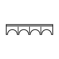 bro ikon, översikt stil vektor