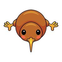 niedlicher kleiner Kiwi-Vogel-Cartoon vektor