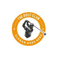 Golfsport-Logo-Design-Vorlage vektor