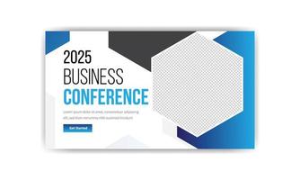2025 Geschäftskonferenz Thumbnail-Vorlage Banner-Design vektor