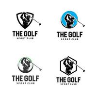 samling av golf sport logotyp design mall vektor