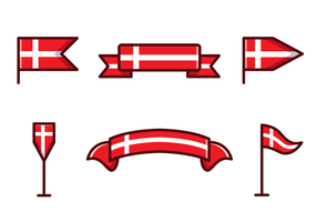 Freies dänische Flagge Vektor