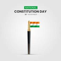 verfassungstag von indien und nationaler verfassungstag vektor