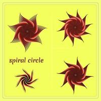 spiral cirkel cyklon fraktal virvla runt spole vektor