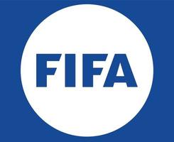 FIFA offizielles Logo blaue und weiße Symboldesign abstrakte Vektorgrafik vektor