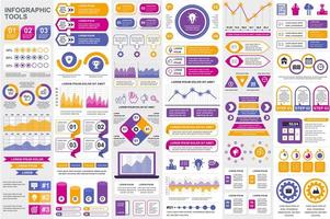 Vorlage für Infografikelemente bündeln vektor