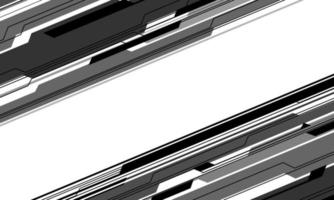 abstrakter schwarzer grauer Linienschaltkreis cybergeometrischer Schrägstrich dynamisch auf weißem Design moderner futuristischer Technologiehintergrundvektor vektor